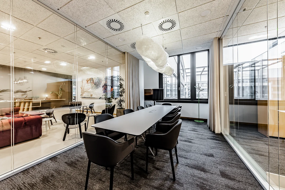 Private office with furnished workspace