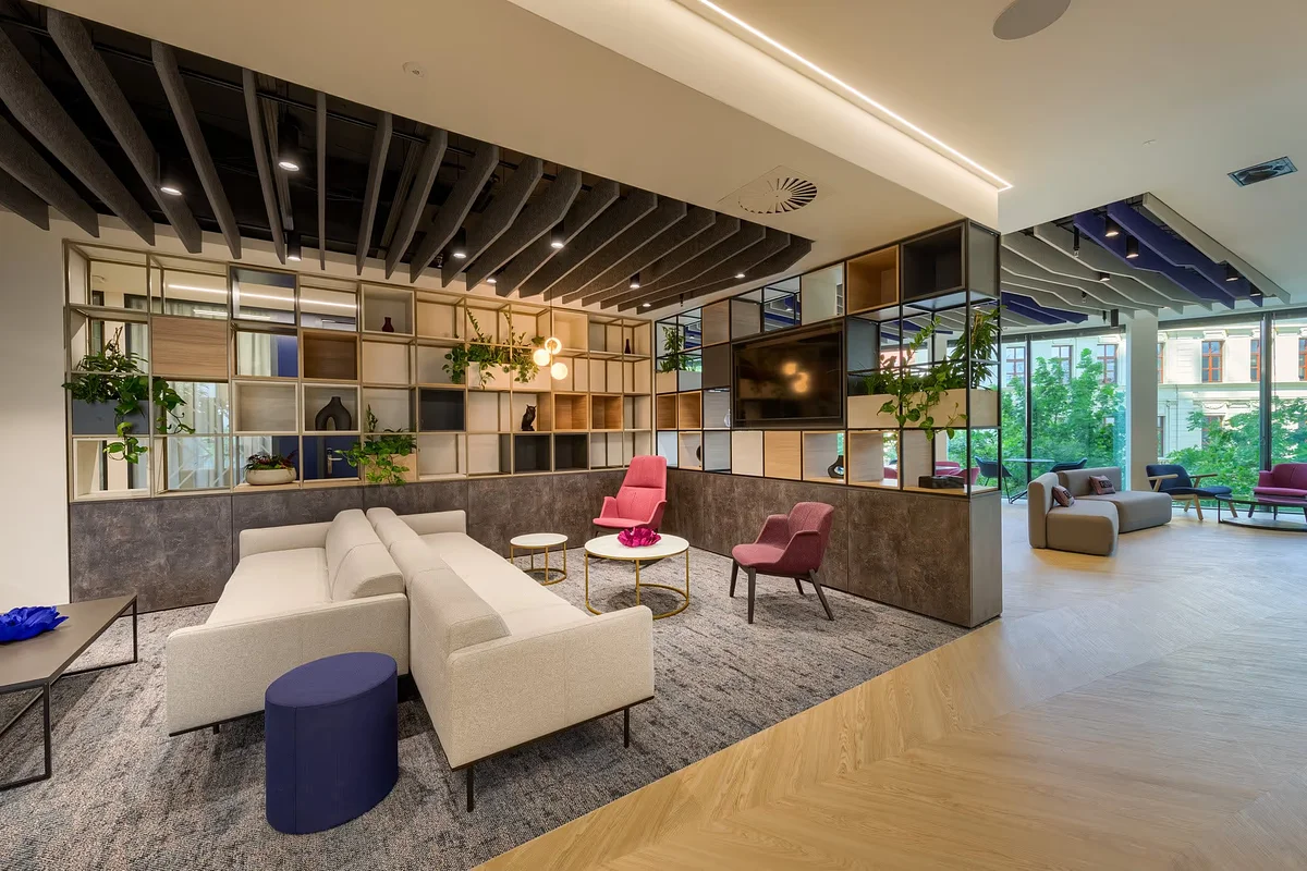 FLEKSI coworking shared seating area