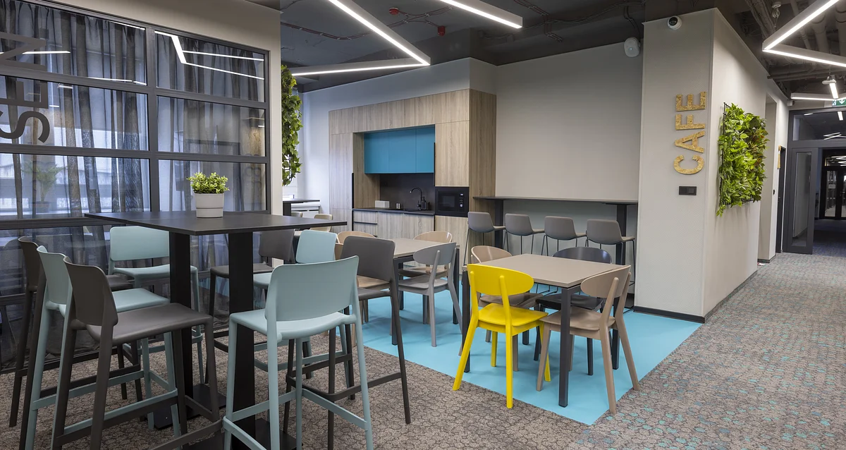 Panoramic view of office area